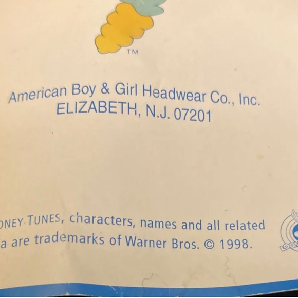 Vintage Baby Looney Tunes Tweety Bird Beanie Hat Baby Childs Knit Black 1998 - Picture 6 of 6